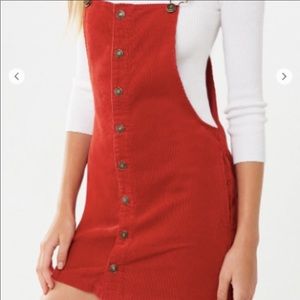 Corduroy Rust Overall Dress